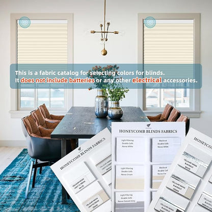 SmartWings Cellular Fabric Samples, Blackout & Light Filtering Fabric, Used in Nowa Cellular Shades, Multi-Color