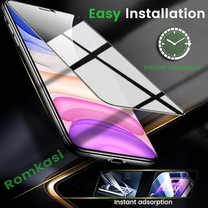 3 Pack Privacy Screen Protector for iPhone 11 6.1 Inch with 3 Pack Camera Lens Protector, Anti Spy Tempered Glass Film, Anti-Scratch, Touch Sensitive, Case Friendly