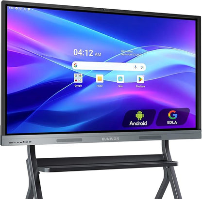 Smart Board 55" 4K Interactive Whiteboard Google EDLA-Certified for Classroom Office Home School, OTA Software Updates 8GB RAM + 128GB Storage