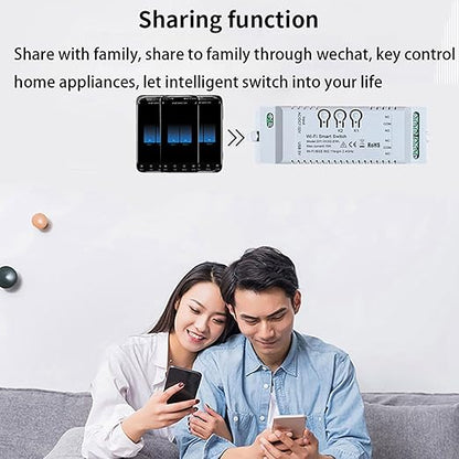 6X 2CH WiFi Smart Switch DIY APP 85-265V USB 5V 2.4G WiFi Home Automation Module for Home