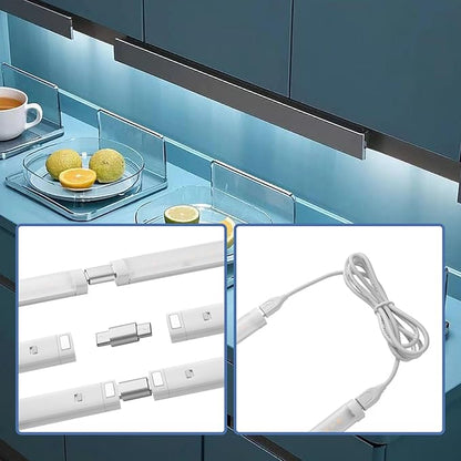 LED Cabinet Lights Bar with Motion Sensor, Dimmable Brightness and Color, Wireless Remote, Ultra Thin Strips Lighting Magnetic Mounting for Kitchen,Bookshelf,Closet 3Pack