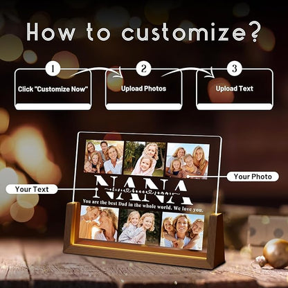 Photo Decorative Plaque Personalized Nana Gifts, Custom Nana Gifts on Mothers Day, Customized Nana Picture Frame, Best Nana Ever Gifts on Birthday