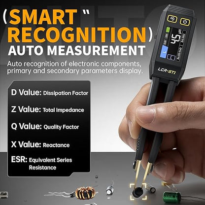 LCR-ST1 Mini Smart Bridge Tweezer LCR SMD Tester Resistance Capacitance Inductance Continuity Diode Test Measurement Tools
