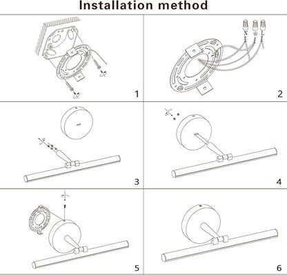 Hardwired Adjustable Lighting Gold Modern LED Picture Lights for Paintings 15.7'' Inch Long Swing Arm Metal Art Lights Warm White 3000K