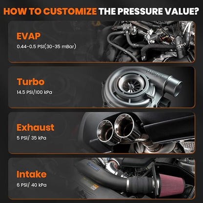 ANCEL L5000 EVAP & Turbo Automotive Smoke Machine with Built-in Air Pump, Adjustable 0.4-20 PSI Pressure Smoke Leak Detector for All Systems, Máquina de Humo Automotriz Detecting Micro to Major Leaks