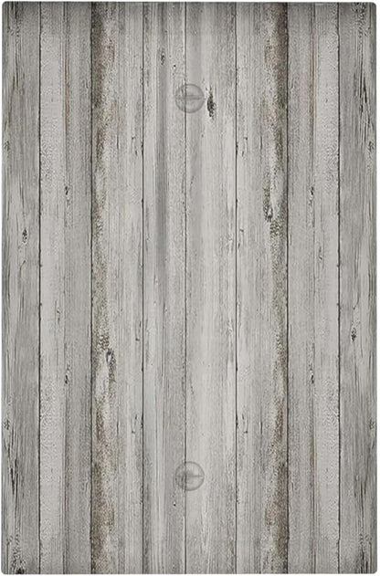 Light Switch Cover Plate Farmhouse Rustic Grey Barn Door Wood 1 Gang No Device Blank Electrical Wall Plates Faceplate Decorative Switch Plate for Bedroom Cabin Decor