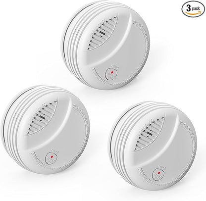 3 Pack Wireless Smoke Detectors for Home,Photoelectric Wireless Fire Alarms 10 Year Battery Powered Design(not Included),Portable Operated for Travel,Attic Fire Alarm Universal RV Smoke Detector