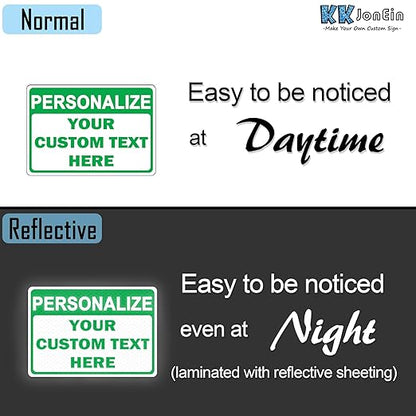 Custom Sign Outdoor Metal Vertical, Personalized Metal Sign for Parking, Gate, Delivery, Garage, Weatherproof Customized Signs for Outside, Make Your Own Signs Custom(10x7 Inches, Header)