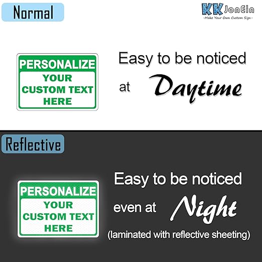 Custom Sign Outdoor Metal, Personalized Metal Sign for Parking, Gate, Delivery, Garage, Weatherproof Customized Signs for Outside, Make Your Own Signs Custom(10x7 Inches, Header)