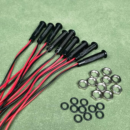10pcs LED Plastic Indicator Pilot Light 110VAC Mounting Hole Size 6mm(White)