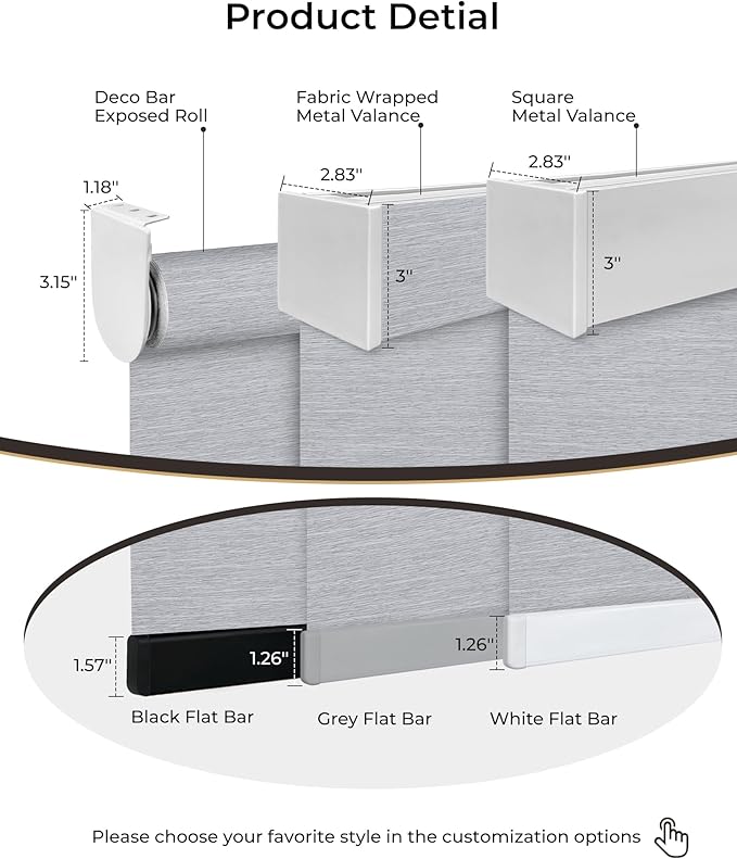 Motorized Roller Shade with Remote Control, 100% Blackout Electric 21-98” Width Blinds for Windows with Via Hub Alexa Google Home, Rechargeable Smart Automatic Customized Size（Texture-Grey）