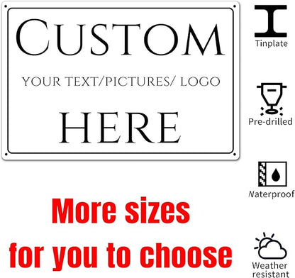 Custom Aluminum Weatherproof Metal Delivery Sign - Multiple Sizes, Customizable for Office, Business, Workplace, Home (14 x 10 Inch)