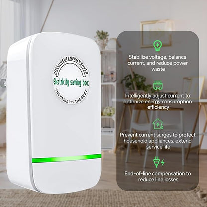 Power Saver Pro, 2025 Stop Watt Energy Saving Device, Intelligent Voltage Stabilization & Power Optimization Energy Saving Device, Household Office Electricity Saving Box US Plug 90V-250V 30KW 6Pack