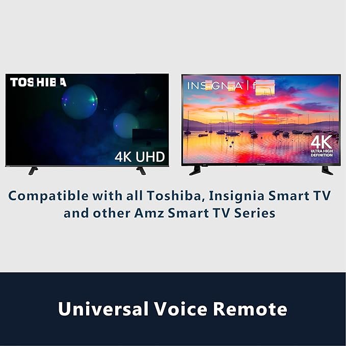 Replacement Voice TV Remote for Fire Series, Smart TV Stick (HD, 4K, 4K Max, Lite), fit for TV Cube and Omni, Insignia, Toshiba Smart TVs