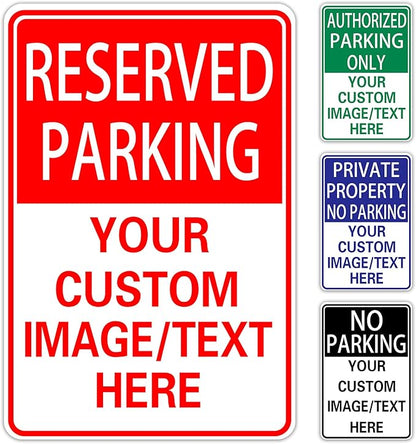 Reserved Parking Sign Custom Parking Sign for Parking Lots Business and Schools Outdoor Use Aluminum Metal Decor 12x17 Inches