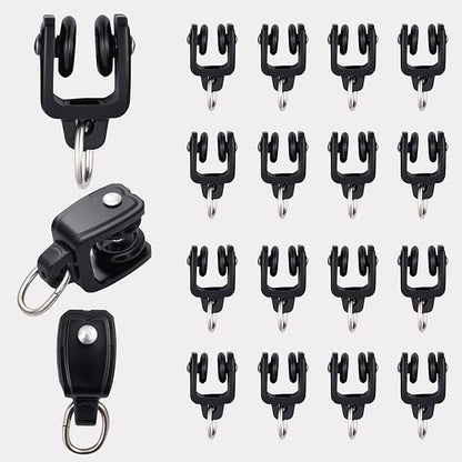 Bendable Ceiling Curtain Track Black Pulley 20pcs