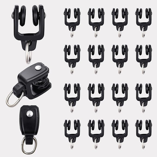 Bendable Ceiling Curtain Track Black Pulley 20pcs