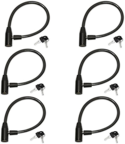 Urban August Child-Proof Refrigerator Lock for Kids & Adults - Lock for French Door Fridge and Cabinet (Regular, Black, 6 Pack Keyed Alike)