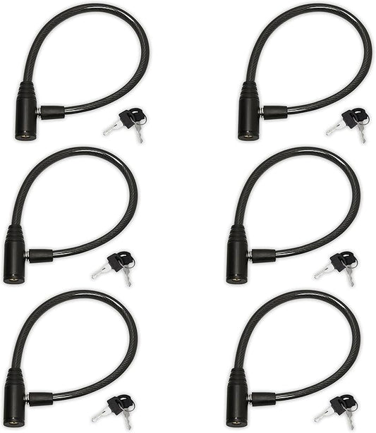 Urban August Child-Proof Refrigerator Lock for Kids & Adults - Lock for French Door Fridge and Cabinet (Regular, Black, 6 Pack Keyed Alike)