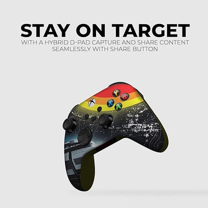 DreamController Cosmic Voyagger Custom X-box Controller Wireless compatible with X-box One/Series X/S Proudly Customized in USA I Permanent HYDRODIP Print(NOT JUST A SKIN)(MODDED)