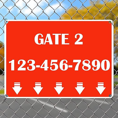 2 PACK of Custom Sign Outdoor Metal, Personalized Metal Sign for Parking, Gate, Delivery, Garage, Weatherproof Customized Signs for Outside, Make Your Own Signs Custom(18x12 Inches)