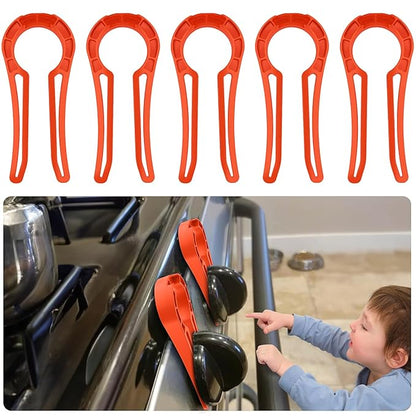 Gas Stove Safety Knob Lock, Baby Proof Stove Oven Locks, Kids Proof Stove Guard, Clear (Pack of 5)