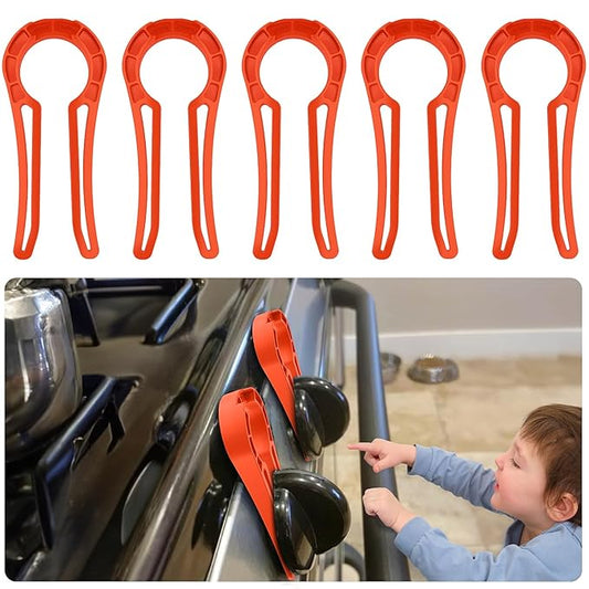 Gas Stove Safety Knob Lock, Baby Proof Stove Oven Locks, Kids Proof Stove Guard, Clear (Pack of 5)