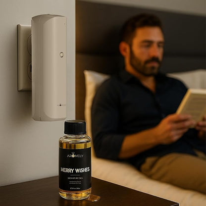 Aromely ARO Bliss Plug in Oil Diffuser, Smart Bluetooth Scent Diffuser, Waterless Aromatherapy, Ideal for Hotel Rooms, Bathrooms & Small Offices, App Controlled Perfect Aroma Diffuser Up to 500 SQFT