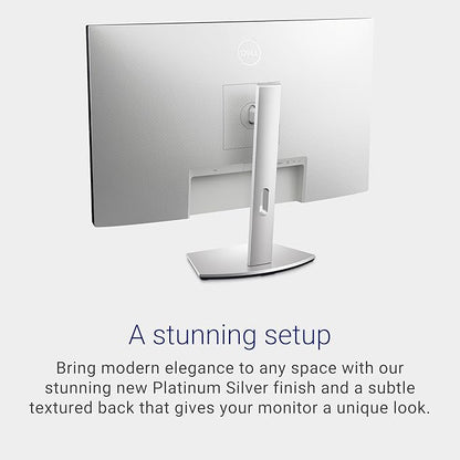 Dell S2722DC Monitor - 27-inch WQHD (2560x1440) 75Hz 4Ms Display, AMD FreeSync, Built in Speaker, USB Type-C Connectivity, Height/Pivot/Swivel/Tilt Adjust - Platinum Silver
