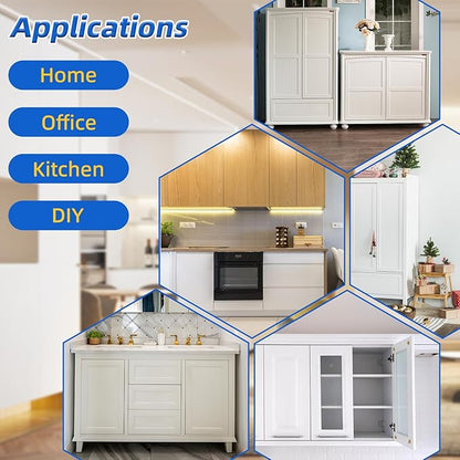 Push to Open Latches Jiayi Magnetic Push Open Catch Touch Latches for Cabinet Kitchen Drawer Closer Touch Release Open for RV Cupboard Door Damper, Large Push to Open Wardrobe Closure ((Black, 8 Pack)