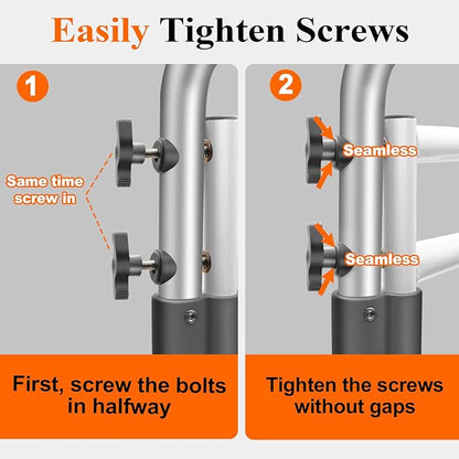 Toilet Safety Rails for Elderly, Adjustable Handicap Toilet Seat with Handles, Sturdy Toilet Support Frame with Arms for Seniors and Disabled