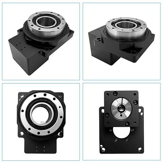Hollow Rotary Actuator Ratio 10:1 Hollow Rotating Table Precision Rotary Reducer High Accuracy Hollow Rotary Platform for NEMA23 6.35mm 8mm Shaft/60 mm Servo Motor 14mm Shaft Alternative Cam Indexer