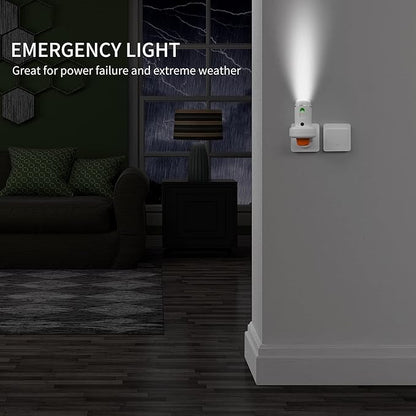 Power Failure Flashlight, 2 Pack Multi-Function Emergency Light for Home Power Goes Out, Plug in Night Light, Rechargeable, Perfect for Hurricanes and Blackouts