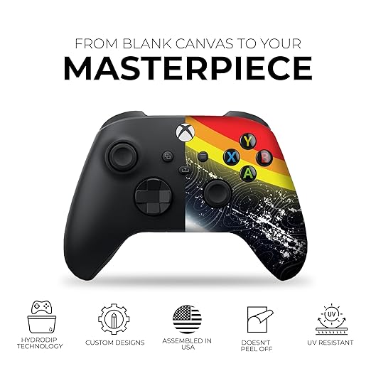DreamController Cosmic Voyagger Custom X-box Controller Wireless compatible with X-box One/Series X/S Proudly Customized in USA I Permanent HYDRODIP Print(NOT JUST A SKIN)