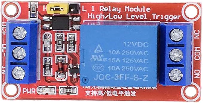 DC 12V Relay Module 1-Channel Relay Switch with Optocoupler Isolation High/Low Level Trigger, Pack of 10