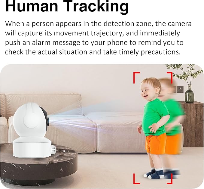 EVERSECU Smoke & Gas Detection Home Security Camera with Sound Alarm & Real Time Alert, Humanoid Auto Tracking, 2 Way Audio, Night Vision, Compatible with Alexa, Baby Monitor/Elder/Pet Camera(4pack)