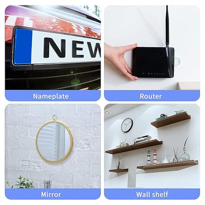 Blink Mounting Tape - 12 PCS Heavy Duty Hook and Loop Adhesive Pads for Blink Mini 2, Mini, Pan-Tilt & Outdoor 4 Camera, No Drill Cable Management Kit for Wall, Desk, Home and Office