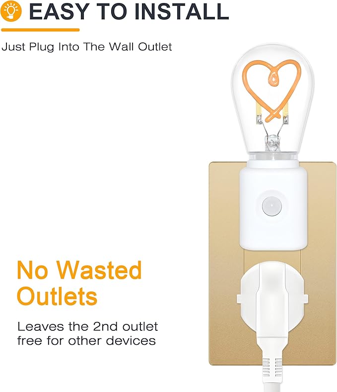 LED Night Light with Motion Sensor, Night Lights Plug into Wall, Dimmable Light Sensor, Home Decor for Kids Gifts, Halloween, Christmas, Holiday, Hallway Bedroom Kids Room, 1-Pack