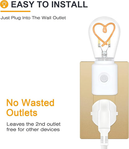 LED Night Light with Motion Sensor, Night Lights Plug into Wall, Dimmable Light Sensor, Home Decor for Kids Gifts, Halloween, Christmas, Holiday, Hallway Bedroom Kids Room, 1-Pack