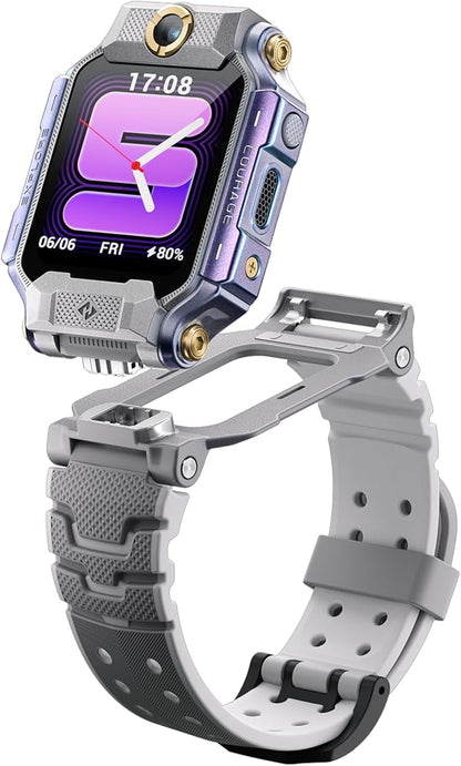imoo X10 Kids Smartwatch, Smartwatch with Long-Lasting HD Video & Phone Call, Kids GPS Watch with Real-time Locating，14 Days History, Multisport Mode，IPX8 Water-Resistant，Only Works on Verizon（Grey）