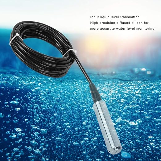 Czujnik Poziomu Cieczy,Liquid Level Transmitter,Submersible Level Sensor 4-20ma,Sensors TL‑136 Liquid Level Transmitter Water Level Sensor Detector 24VDC 4‑20mA Output(Range 0-5 Meters)