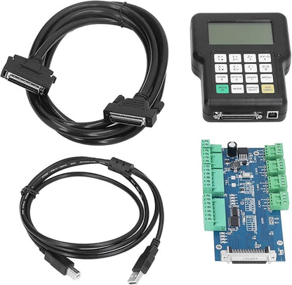 CNC Offline Controller, 3 Axes CNC DSP Remote Hand Control Supports High Microstepping Offline Control Module, Control Board USB Port CNC Router Controller for CNC Lathe Engraving Milling Machine
