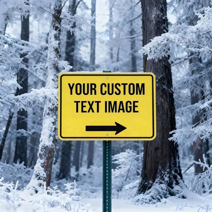 Custom Metal Sign, Personalized Signs for Business, Workplace, Home, 30x24 Inches, Engineer Grade Reflective Opion, Rust Free Aluminum, UV Ink Printing