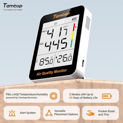 Temtop Air Quality & CO2 Monitoring Combo - Achieving Optimal Home Wellness with Precision Insights