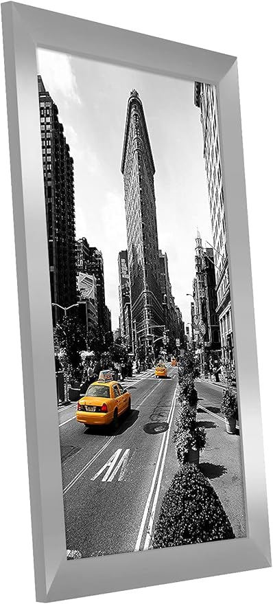 Americanflat 11x17 Picture Frame with Shatter-Resistant Glass - Signature Collection - Gallery-Style Frames Made of Engineered Wood - Photo Frame for Wall Display - Silver