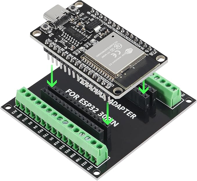 4Pcs ESP32 30Pin Breakout Board GPIO 1 into Expansion Development Board Compatible with 30 Pins ESP32S ESP32 ESP-WROOM-32 Board