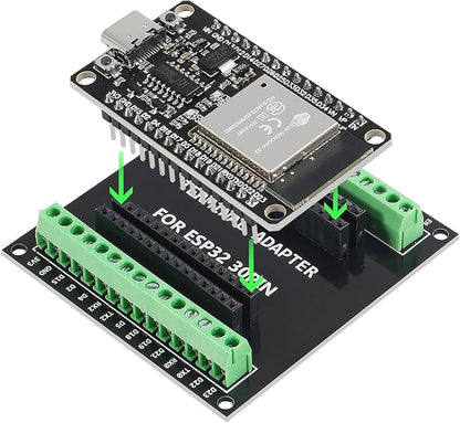 4Pcs ESP32 30Pin Breakout Board GPIO 1 into Expansion Development Board Compatible with 30 Pins ESP32S ESP32 ESP-WROOM-32 Board