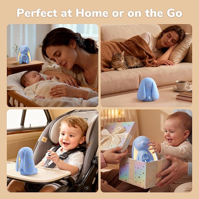 2025 Mom's Choice Awards | White Noise Sound Machine Baby – AI Cry Detection, 100 Soothing Sounds, App Control, Night Light, Sleep Trainer, Sound Machine for Sleep, Newborn Essentials, Alarm Clock
