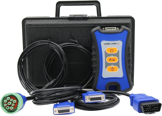 for Nexiq 3 121054 USB Link 3 Wired Edition Universal Truck Excavator Diagnostic Scanner Repair Info Database Plug & Play for Heavy Duty Diesel Engine Code Reader Tool (Nexiq 3)
