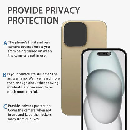 Front Camera Cover Compatible for iPhone 16Pro /16 Pro Max with Rear Lens Cover,Protect Privacy and Security But Not Affect Facial Recognition(2Pack)-2025 Updated Version